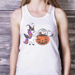Kids Halloween Unicorn Pumpkin Bats T Shirt Product Photo 5
