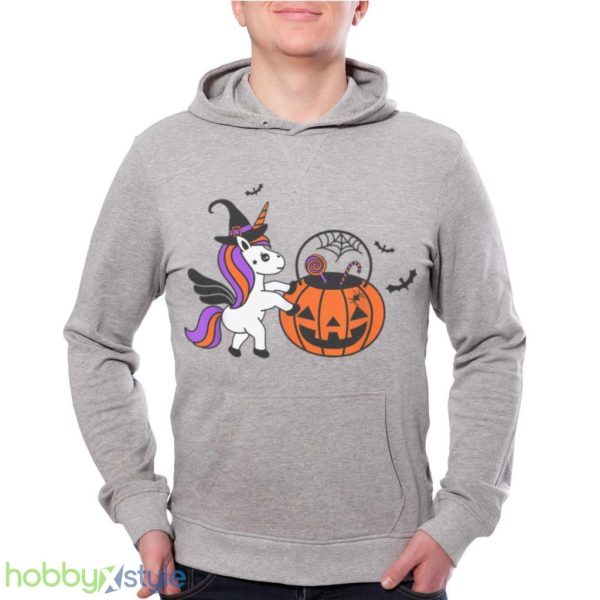 Kids Halloween Unicorn Pumpkin Bats T Shirt Product Photo 1