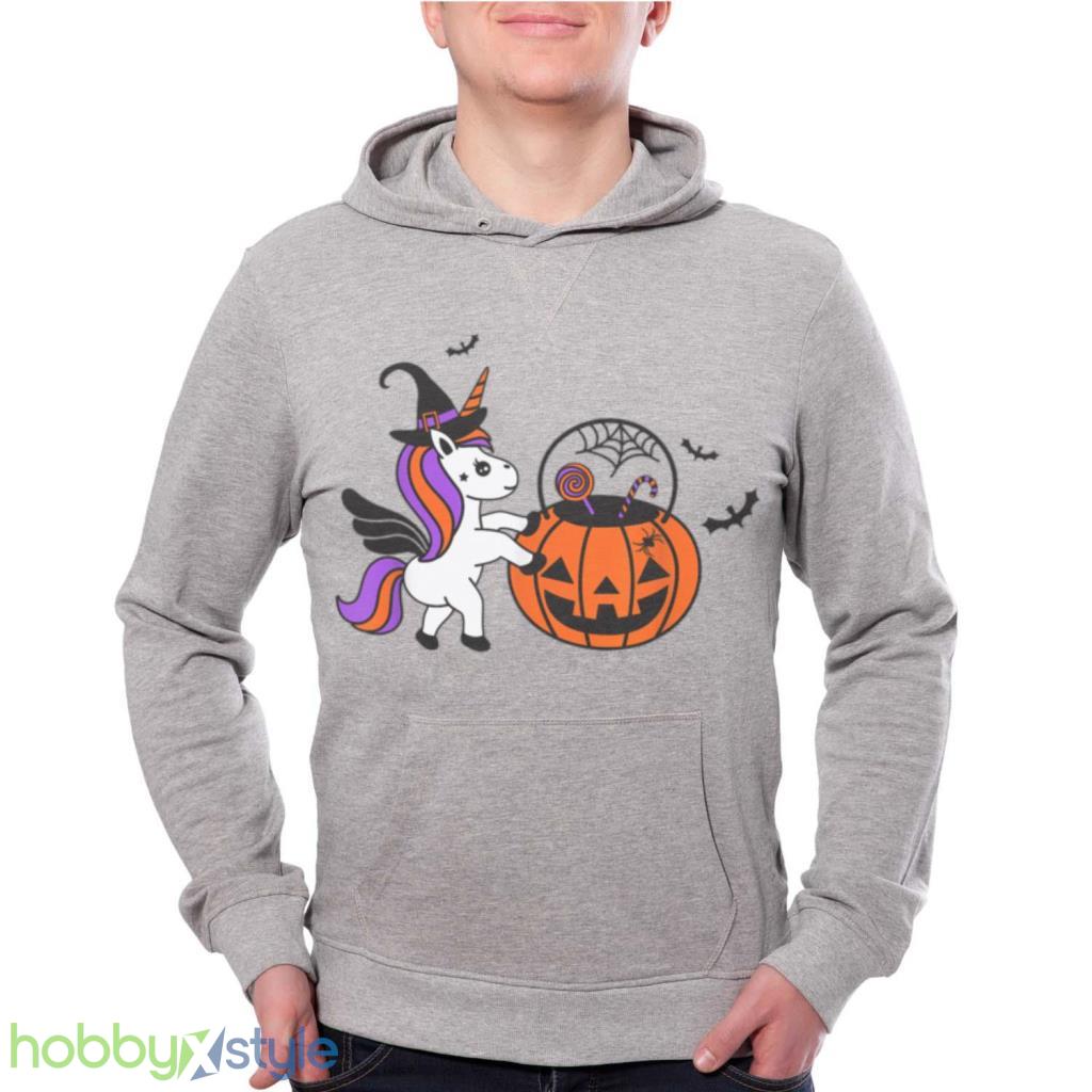 Kids Halloween Unicorn Pumpkin Bats T Shirt Product Photo 1