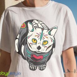 Kitty Skeleton Halloween Costume Skull Cat T Shirt Product Photo 7