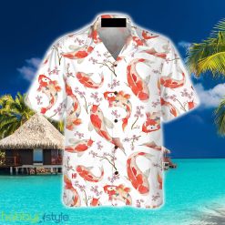 Koi Fish And Cherry Blossom Hawaiian Shirt Aloha Summer For Men And Women Gift - Koi Fish And Cherry Blossom Hawaiian Shirt_2