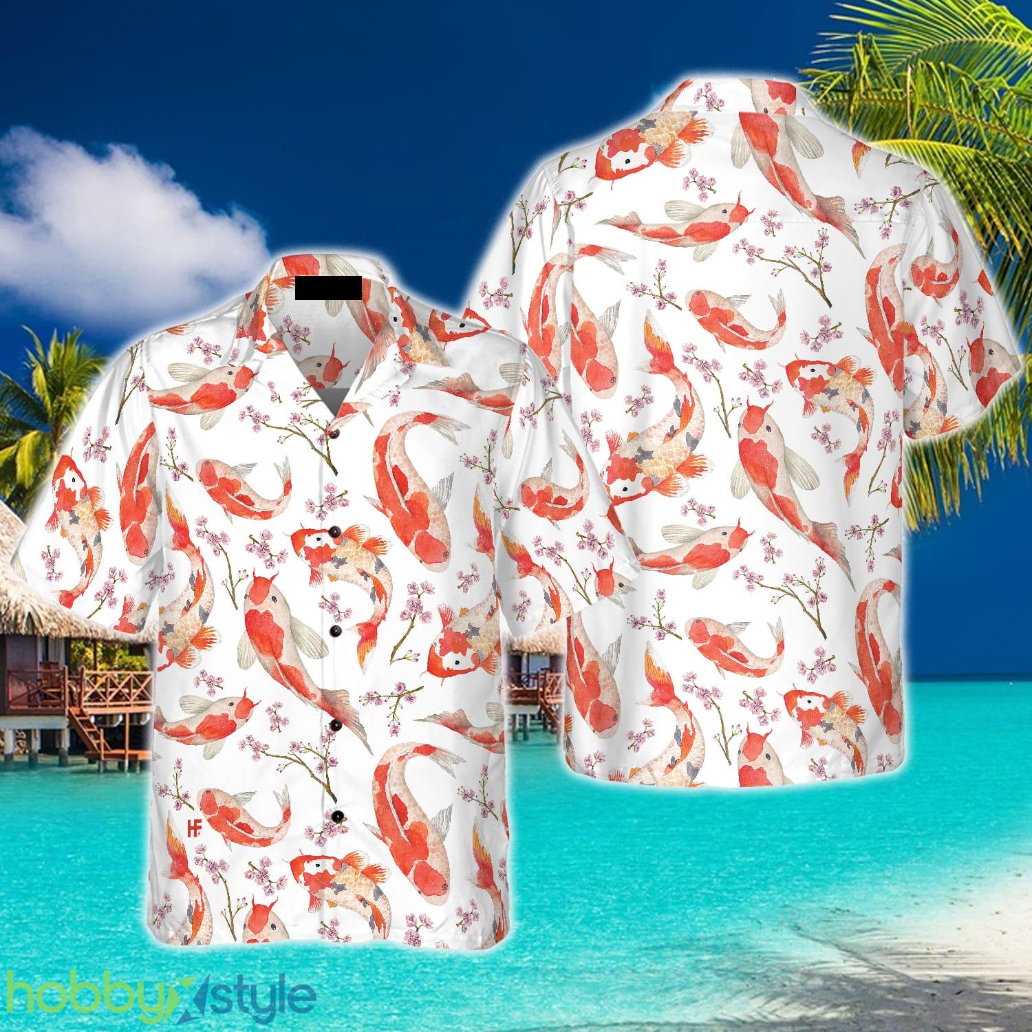 Koi Fish And Cherry Blossom Hawaiian Shirt Aloha Summer For Men And Women Gift - Koi Fish And Cherry Blossom Hawaiian Shirt_1