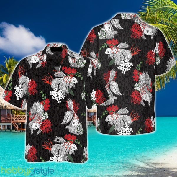 Koi Fish And Flowers Hawaiian Shirt Aloha Summer For Men And Women Gift - Koi Fish And Flowers Hawaiian Shirt_1