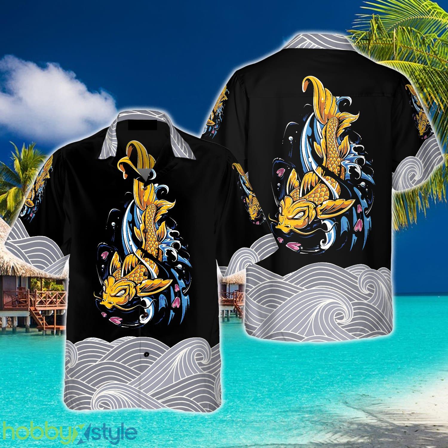 Koi Fish On Waves Hawaiian Shirt Aloha Summer For Men And Women Gift - Koi Fish On Waves Hawaiian Shirt_1