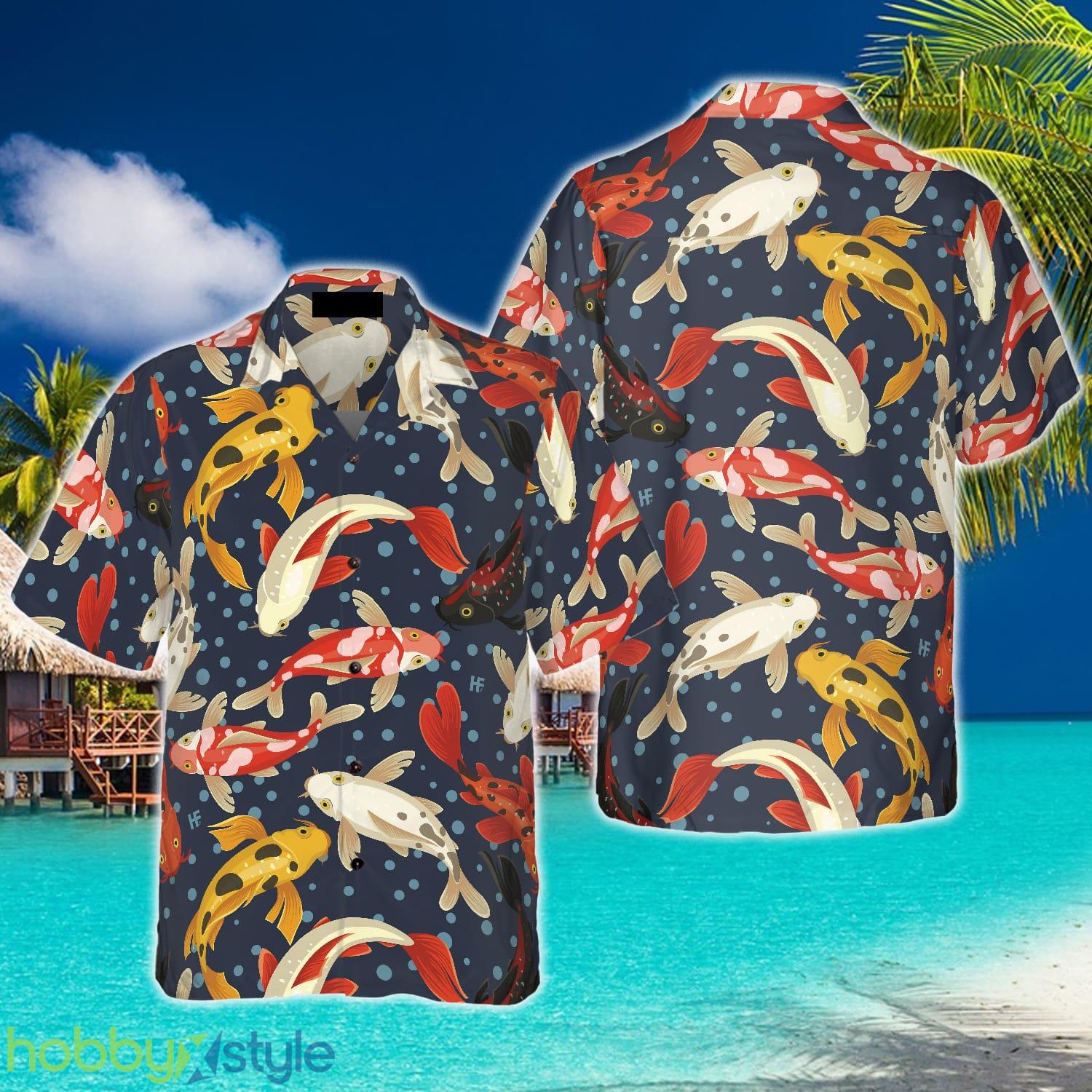 Koi Fish Pattern v1 Hawaiian Shirt Summer Beach Gift For Men And Women - Koi Fish Pattern v1 Hawaiian Shirt_1