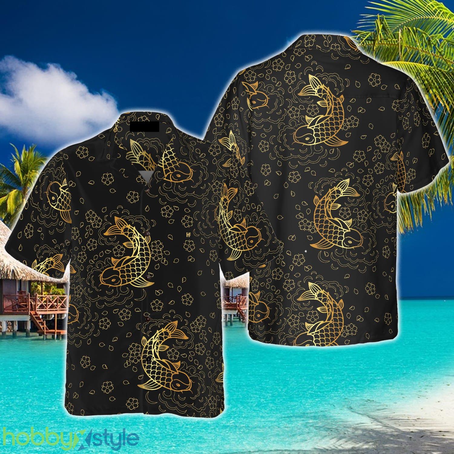 Koi Fish Seamless Pattern Hawaiian Shirt Summer Beach Gift For Men And Women - Koi Fish Seamless Pattern Hawaiian Shirt_1