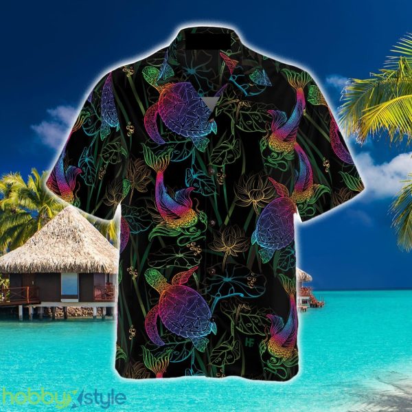 Koi, Lotus And Turtle Hawaiian Shirt Summer Beach Gift For Men And Women - Koi, Lotus And Turtle Hawaiian Shirt_3
