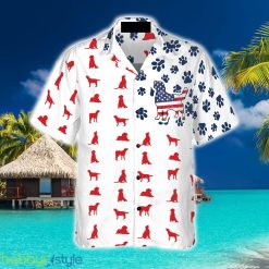 Labrador American Flag 3D Hawaiian Shirt Beach Summer For Men And Women Gift - Labrador American Flag Hawaiian Shirt_2
