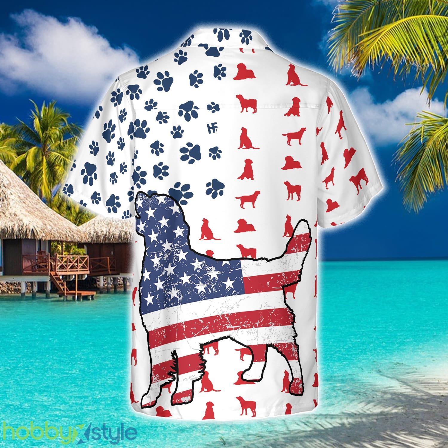 Labrador American Flag 3D Hawaiian Shirt Beach Summer For Men And Women Gift - Labrador American Flag Hawaiian Shirt_1