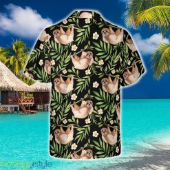 Lazy Sloths In Tropical Leaves 3D Hawaiian Shirt Beach Summer For Men And Women Gift - Lazy Sloths In Tropical Leaves Hawaiian Shirt_2