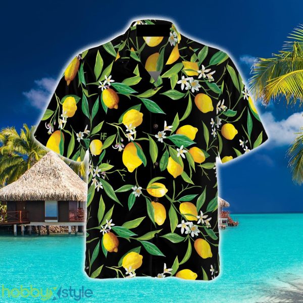 Lemon In Black 3D Hawaiian Shirt Beach Summer For Men And Women Gift - Lemon In Black Hawaiian Shirt_4
