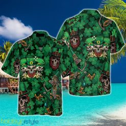Leprechaun Skull Happy Saint Patrick's Day 3D Hawaiian Shirt Beach Summer For Men And Women Gift - Leprechaun Skull Happy Saint Patrick's Day Hawaiian Shirt_1