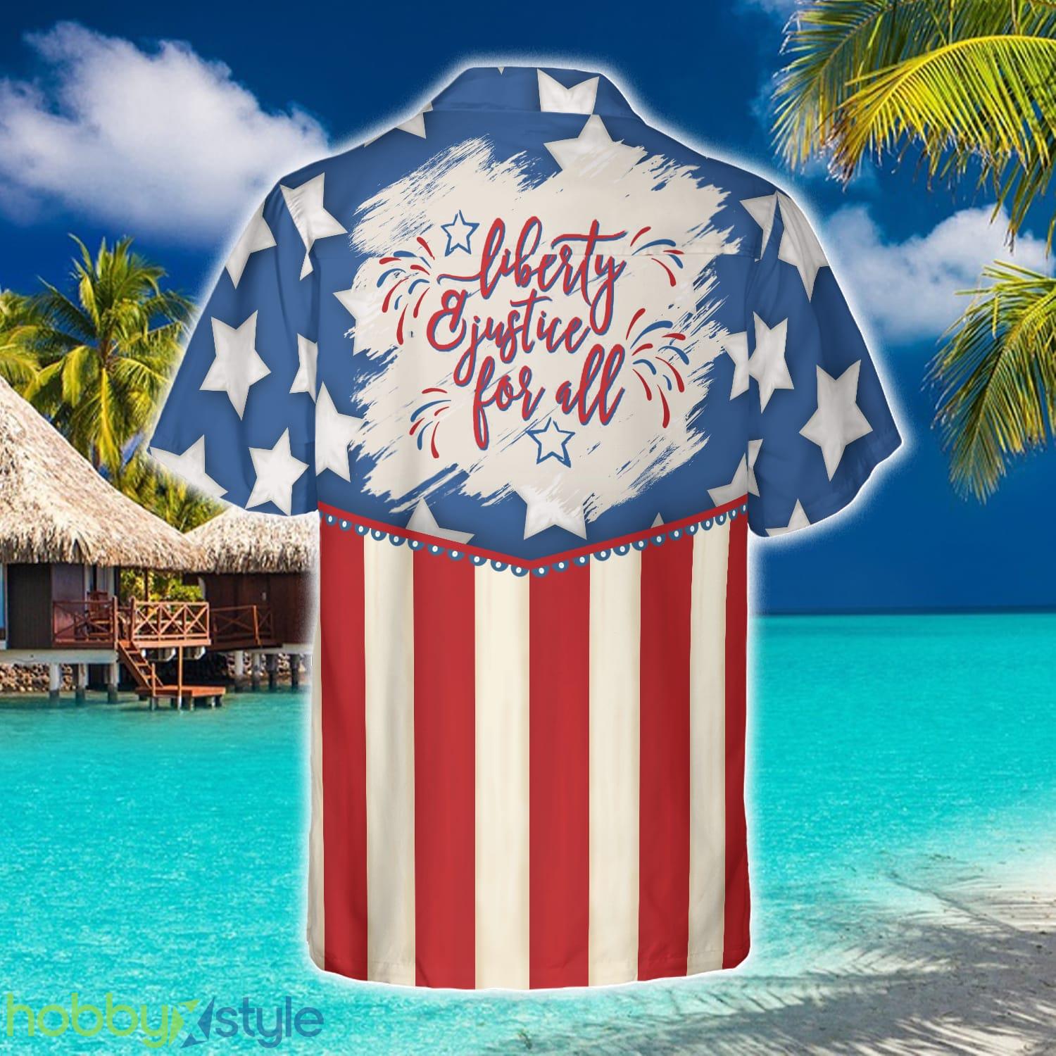 Liberty And Justice For All 3D Hawaiian Shirt Beach Summer For Men And Women Gift - Liberty And Justice For All Hawaiian Shirt_2
