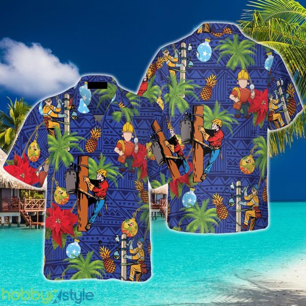 Lineman Proud 3D Hawaiian Shirt Beach Summer For Men And Women Gift - Lineman Proud Hawaiian Shirt_1