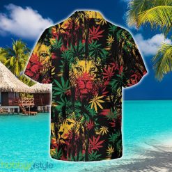 Lion Head With Cannabis Marijuana Leaves Lion Hawaiian Shirt Aloha Summer For Men And Women Gift - Lion Head With Cannabis Marijuana Leaves Lion Hawaiian Shirt, Button Up Lion Shirt For Men & Women, Cool Gift For Lion Lover_2