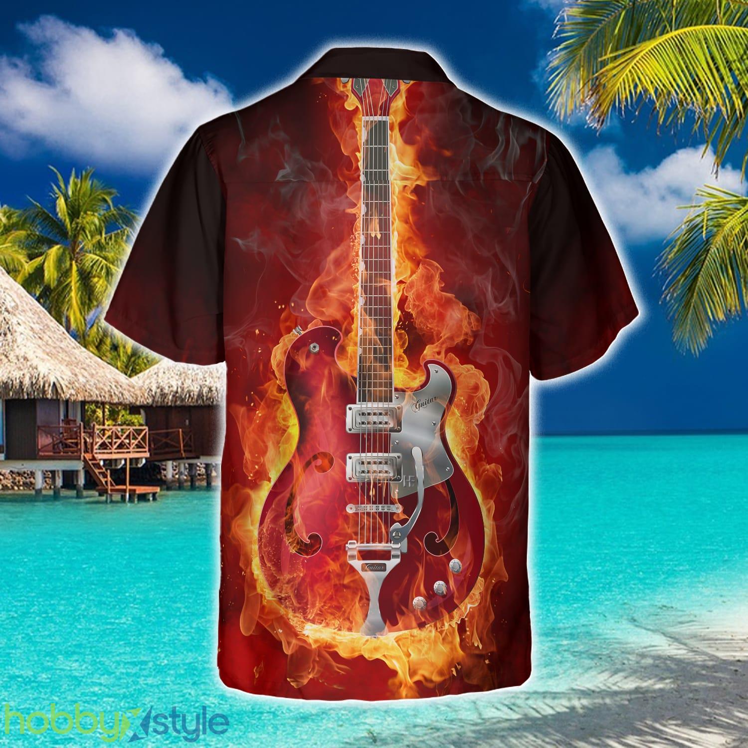 Live Hard Die Strong Burning Guitar Hawaiian Shirt Summer Beach Gift For Men And Women - Live Hard Die Strong Burning Guitar Hawaiian Shirt_2