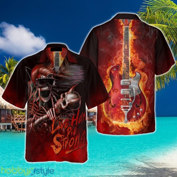 Live Hard Die Strong Burning Guitar Hawaiian Shirt Summer Beach Gift For Men And Women - Live Hard Die Strong Burning Guitar Hawaiian Shirt_3
