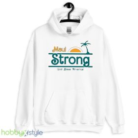 Maui Strong God Bless America Support For Hawaii Tee Shirt - White Ladies Tank Top