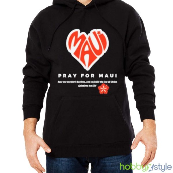 Maui Strong Shirt Fundraiser Pray For Maui Lahaina Strong Shirt - Men Black Hoodie