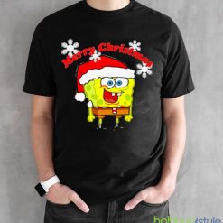 Merry Christmas Spongebob Collection Halloween Shirt - Black Unisex T-Shirt