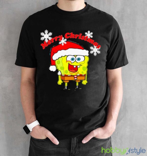 Merry Christmas Spongebob Collection Halloween Shirt - Black Unisex T-Shirt