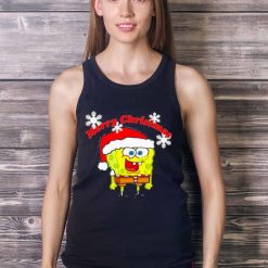 Merry Christmas Spongebob Collection Halloween Shirt - Ladies Tank Top