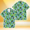 Miami Marlins Blue Orchid Green Pink Leaf Green Background 3D Hawaiian Shirt Gift For Fans Product Photo 2