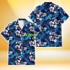 Miami Marlins Light Blue Hibiscus Banana Leaf Navy Background 3D Hawaiian Shirt Gift For Fans Product Photo 2
