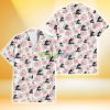 Miami Marlins Light Pink Hibiscus White Background 3D Hawaiian Shirt Gift For Fans Product Photo 2