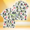 Miami Marlins Light Salmon Hibiscus Green Leaf White Background 3D Hawaiian Shirt Gift For Fans Product Photo 2