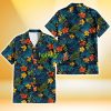 Miami Marlins Orange Yellow Green Leaf Black Background 3D Hawaiian Shirt Gift For Fans Product Photo 2
