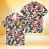 Miami Marlins Pink Coral Hibiscus Banana Leaf Beige Background 3D Hawaiian Shirt Gift For Fans Product Photo 2