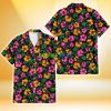 Miami Marlins Pink Orange Black Background 3D Hawaiian Shirt Gift For Fans Product Photo 2