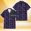 Miami Marlins Thistle Sketch Hibiscus Dark Slate Blue Background 3D Hawaiian Shirt Gift For Fans Product Photo 2