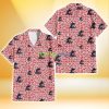Miami Marlins Tiny White Hibiscus Pattern Red Background 3D Hawaiian Shirt Gift For Fans Product Photo 2