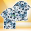 Miami Marlins White Hibiscus Orchid Light Blue Background 3D Hawaiian Shirt Gift For Fans Product Photo 2