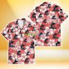 Miami Marlins White Hibiscus Salmon Background 3D Hawaiian Shirt Gift For Fans Product Photo 1