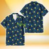 Miami Marlins Yellow Hibiscus Cadet Blue Leaf Navy Background 3D Hawaiian Shirt Gift For Fans Product Photo 2