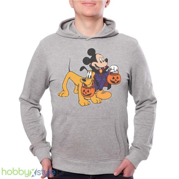 Mickey And Pluto Mickey And Minnie Mickey Comfort Color Halloween Shirt Product Photo 2