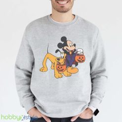 Mickey And Pluto Mickey And Minnie Mickey Comfort Color Halloween Shirt Product Photo 1