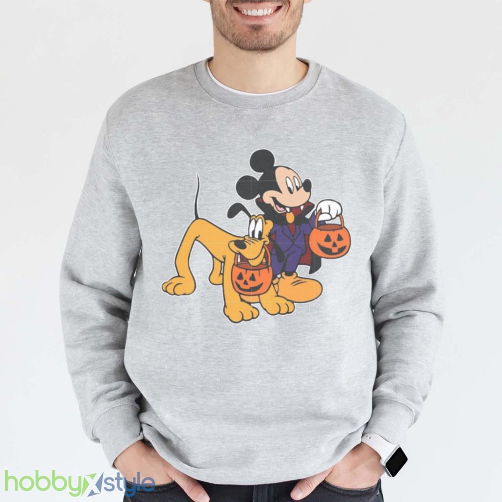 Mickey And Pluto Mickey And Minnie Mickey Comfort Color Halloween Shirt Product Photo 1