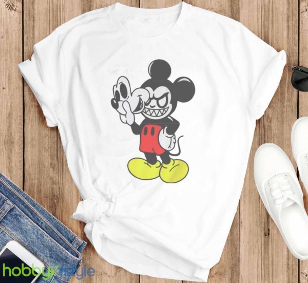 Mickey Horror Face Mickey And Minnie Minnie Mickey Halloween Shirt Product Photo 3