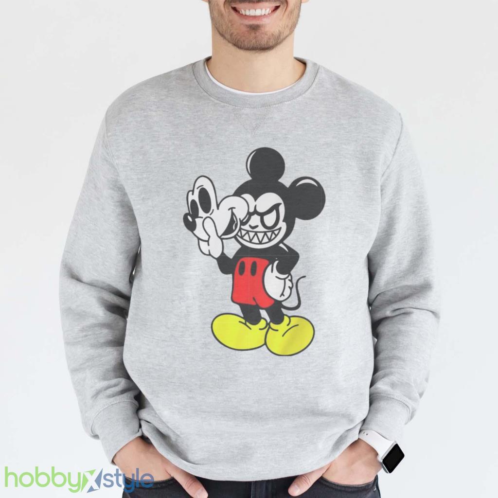 Mickey Horror Face Mickey And Minnie Minnie Mickey Halloween Shirt Product Photo 1
