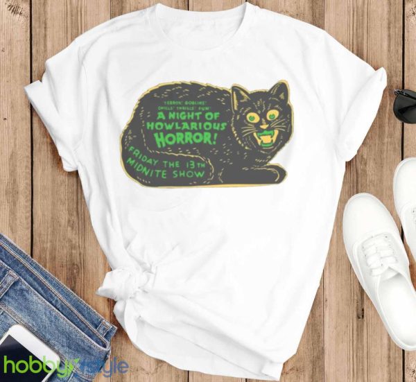 Midnite Show Halloween Spookshow Cat Shirt Product Photo 3