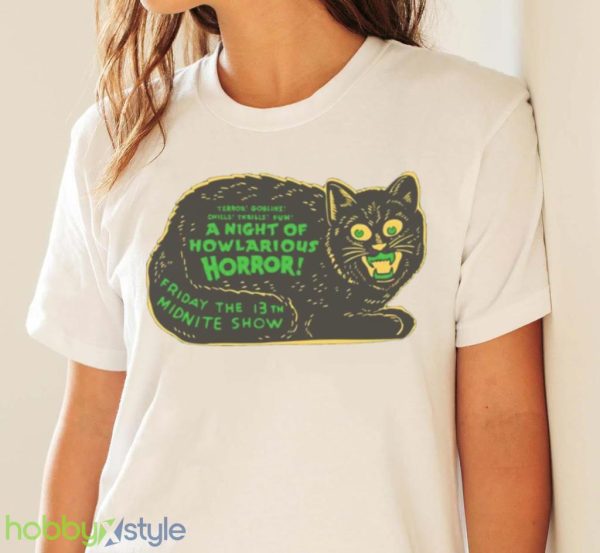 Midnite Show Halloween Spookshow Cat Shirt Product Photo 4