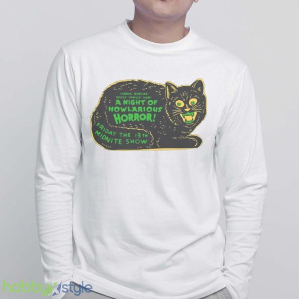 Midnite Show Halloween Spookshow Cat Shirt Product Photo 6