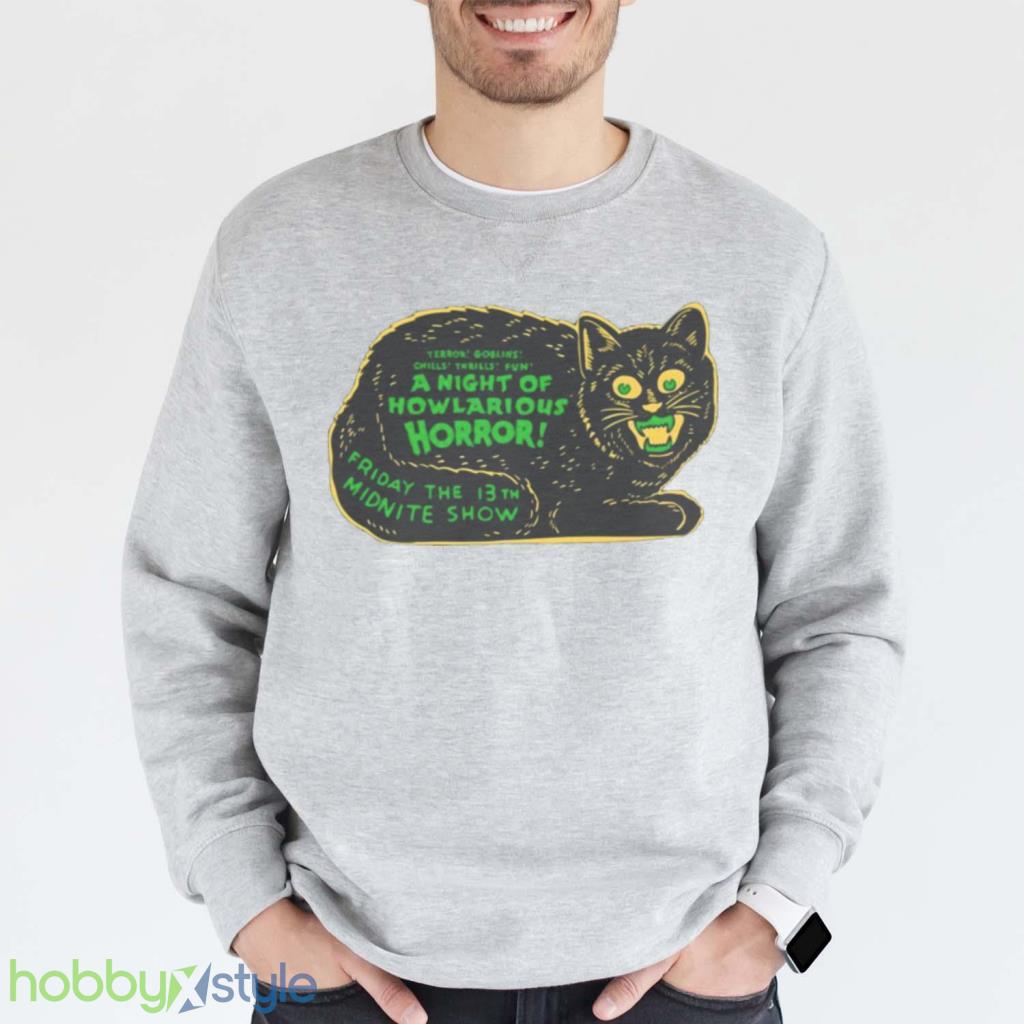 Midnite Show Halloween Spookshow Cat Shirt Product Photo 1
