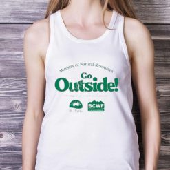Ministry of natural resources go outside T shirt - White Ladies Tank Top
