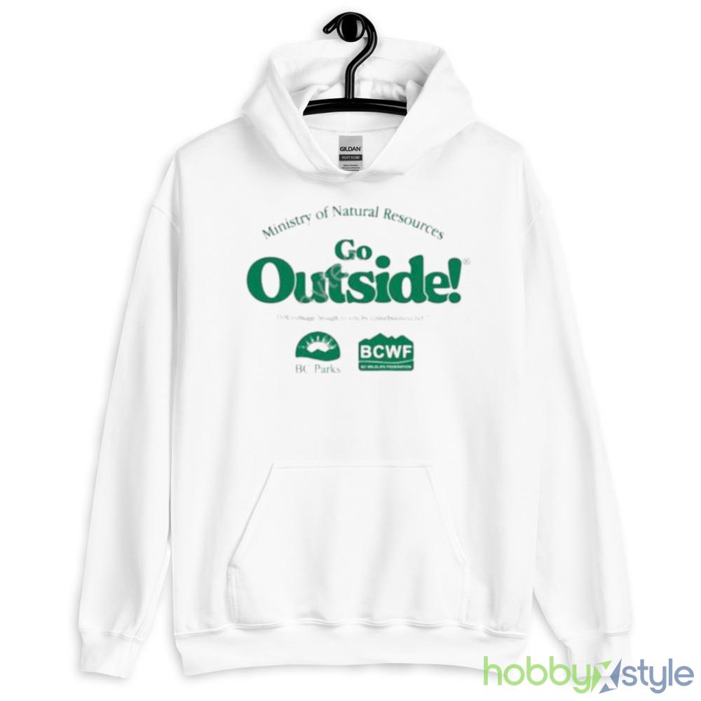 Ministry of natural resources go outside T shirt - 18500 Unisex Heavy Blend Hooded Sweatshirt-1