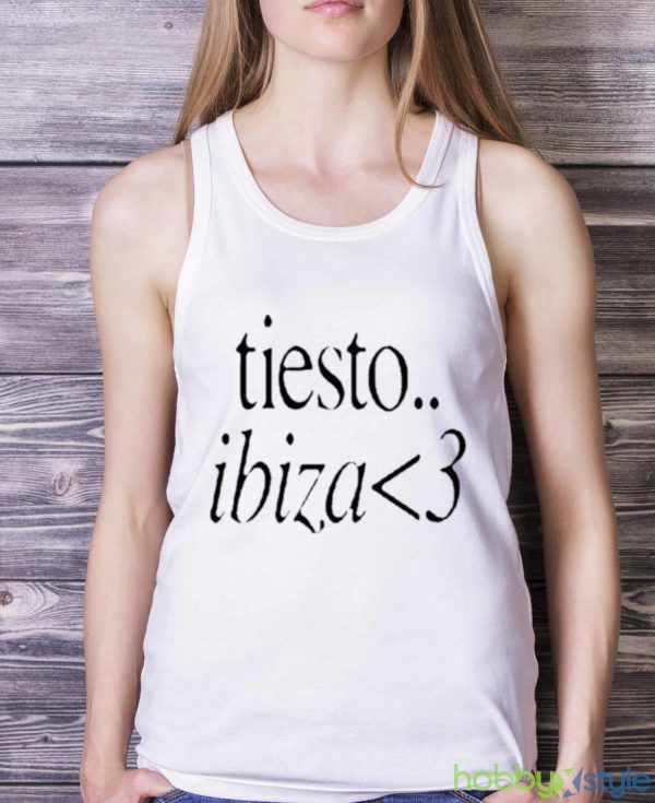 Mira Joyce Tiesto Ibiza 3 Shirt - White Ladies Tank Top